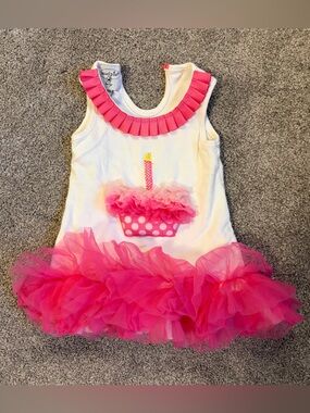 Mud Pie Baby Girl Birthday Cupcake Tunic